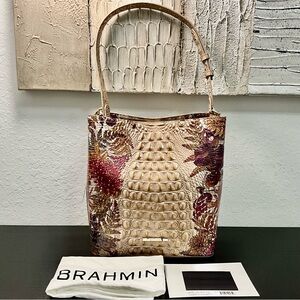 Brahmin Celina CHRYSANTHEMUM MELBOURNE Leather RARE HTF